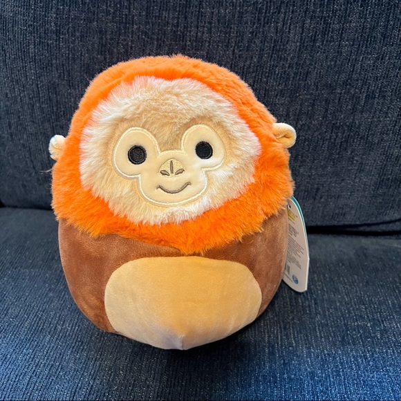 Squishmallows  Orange and Brown Monkey Robb - Picture 1 of 3
